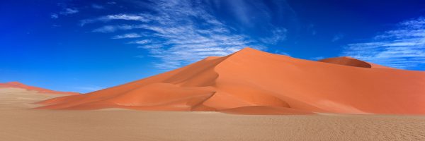 Fezzan red dunes in panoramic view Libya