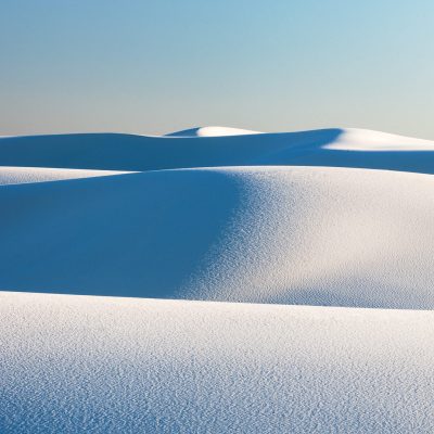 Blue dunes in white sands national monument New Mexico