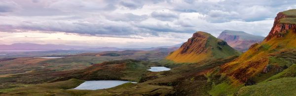 Panoramic view of The Quiraing Skye island Scotland